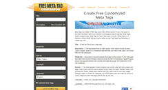 Desktop Screenshot of freemetataggenerator.com