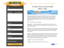 Tablet Screenshot of freemetataggenerator.com